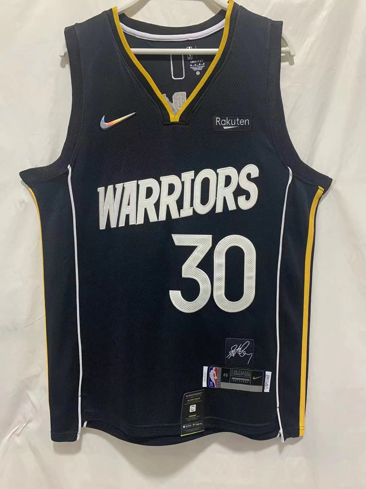 Men Golden State Warriors #30 Curry Black MVP Nike Game 22-23 NBA Jersey